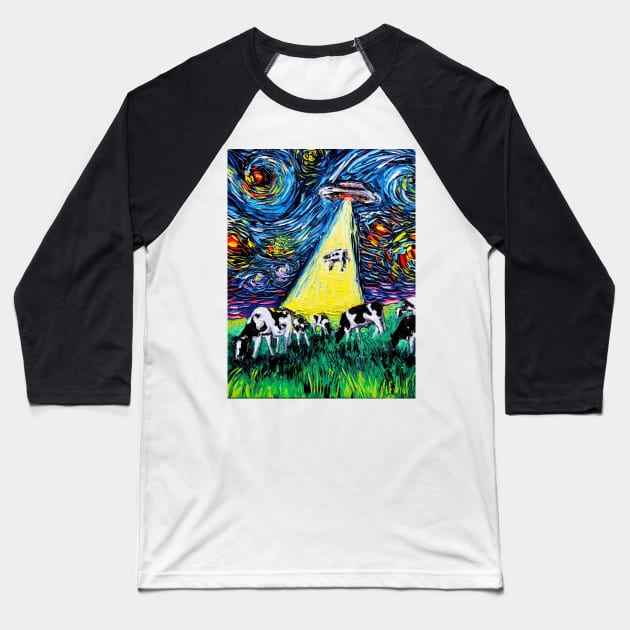 van Gogh Was Never Abducted Baseball T-Shirt by sagittariusgallery